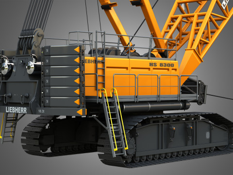 HS 8300 mining dragline 3D Model