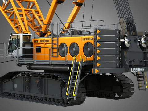 HS 8300 mining dragline 3D Model