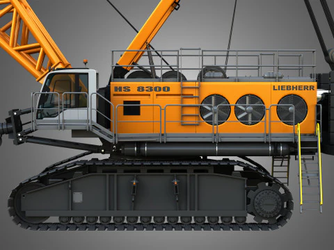 HS 8300 mining dragline 3D Model