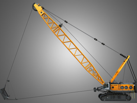 HS 8300 mining dragline 3D Model