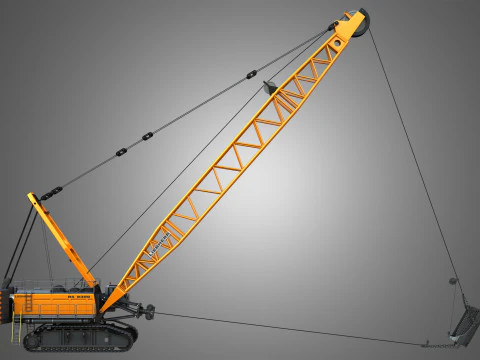 HS 8300 mining dragline 3D Model