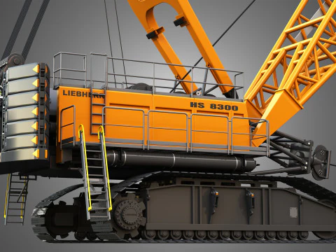 HS 8300 mining dragline 3D Model
