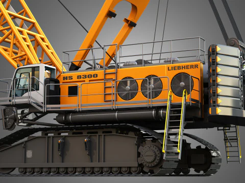 HS 8300 mining dragline 3D Model