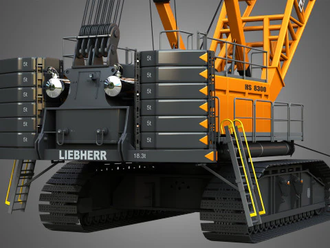 HS 8300 mining dragline 3D Model