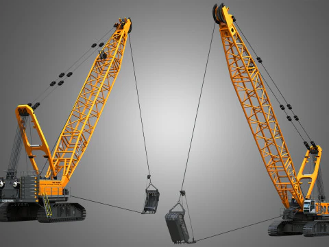 HS 8300 mining dragline 3D Model