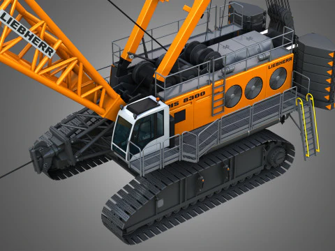 HS 8300 mining dragline 3D Model