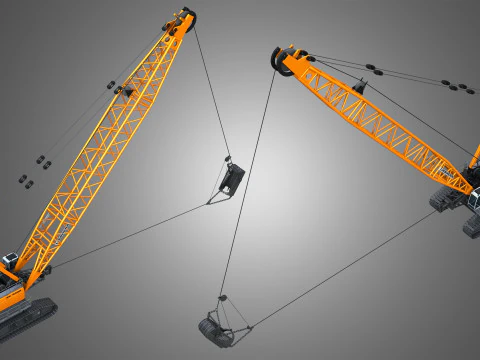 HS 8300 mining dragline 3D Model
