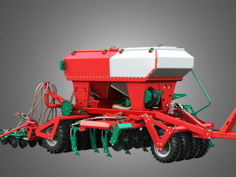 Agro-Masz Salvis 3800 Pneumatic seed drill 3D Model
