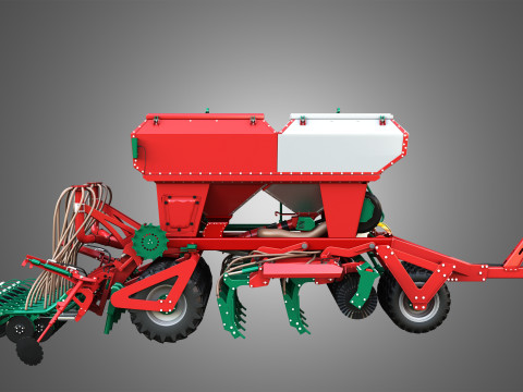 Agro-Masz Salvis 3800 Pneumatic seed drill 3D Model