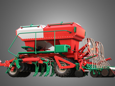 Agro-Masz Salvis 3800 Pneumatic seed drill 3D Model