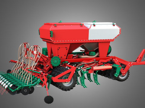 Agro-Masz Salvis 3800 Pneumatic seed drill 3D Model