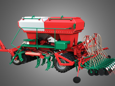 Agro-Masz Salvis 3800 Pneumatic seed drill 3D Model