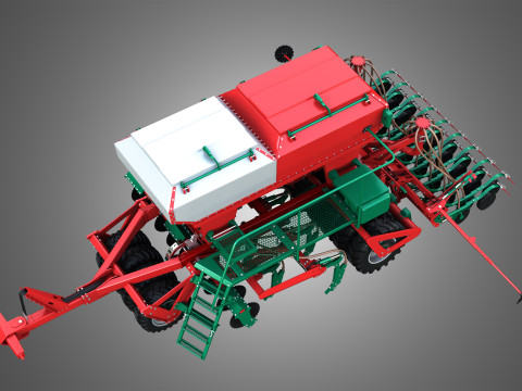 Agro-Masz Salvis 3800 Pneumatic seed drill 3D Model