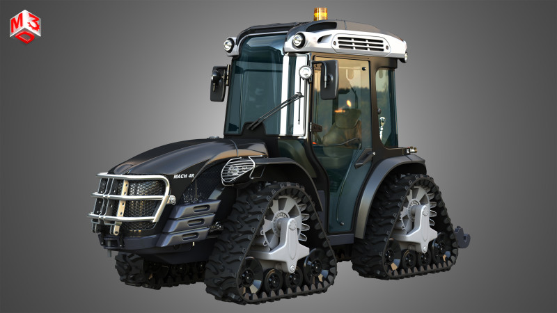 MACH 4 Tractor 3D 모델 .c4d .max .obj .3ds .fbx .stl .blend