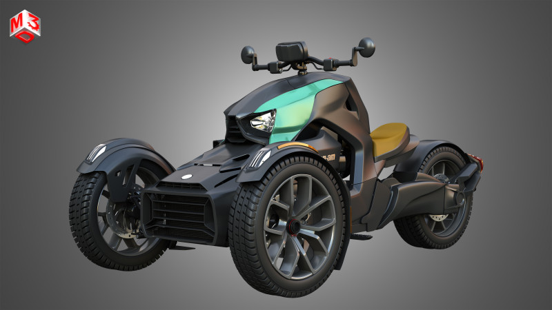 Can-Am Ryker 900 3D मॉडल .c4d .max .obj .3ds .fbx .stl .blend 