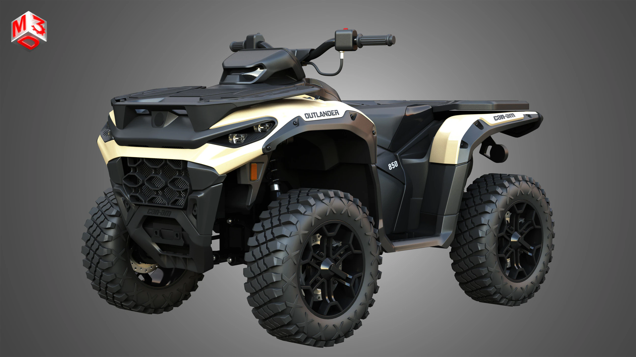 Can-Am Outlander 850-1000R 3D Model .c4d .max .obj .3ds .fbx .stl .blend 