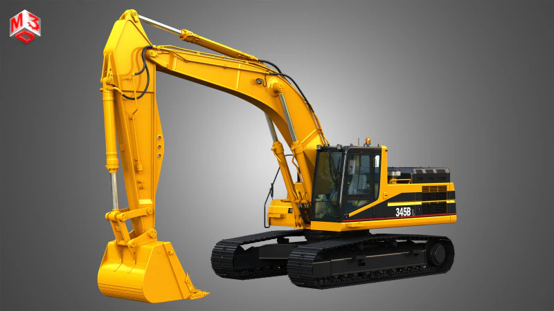 Escavatore 345BL Modello 3D .c4d .max .obj .3ds .fbx .stl .blend 