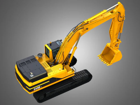 Escavatore 345BL Modello 3D