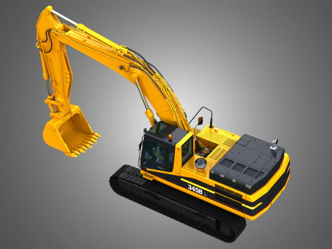 Escavatore 345BL Modello 3D