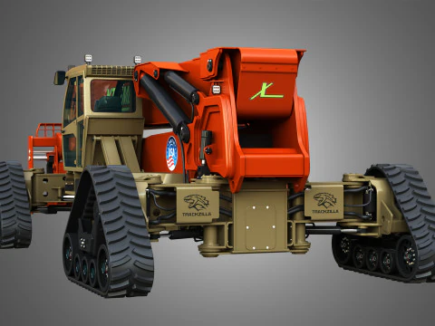 Trackzilla XR50100-G Xtreme Telehandler 3D Model