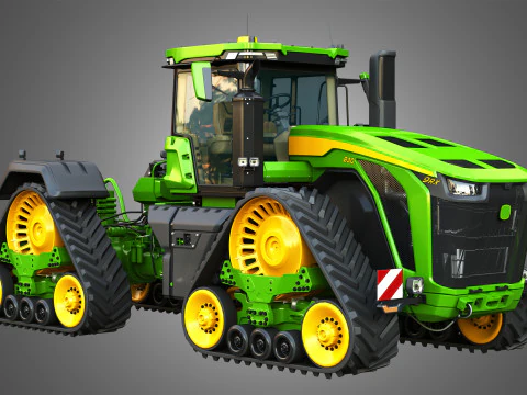 9RX 830 Articulated Tractor 3D Model