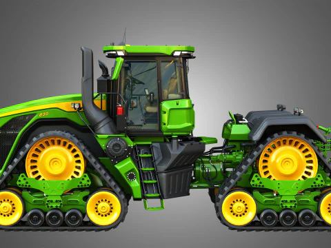 9RX 830 Articulated Tractor 3D Model