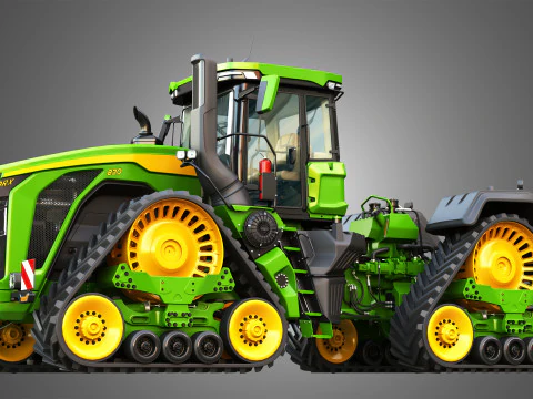 9RX 830 Articulated Tractor 3D Model