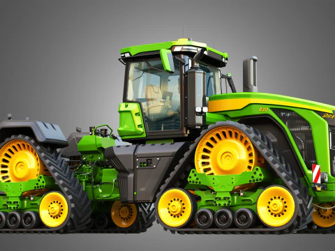 9RX 830 Articulated Tractor 3D Model