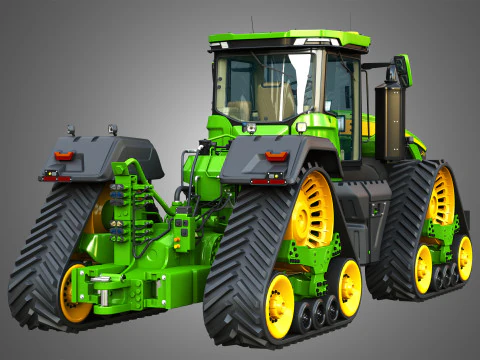 9RX 830 Articulated Tractor 3D Model