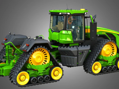 9RX 830 Articulated Tractor 3D Model