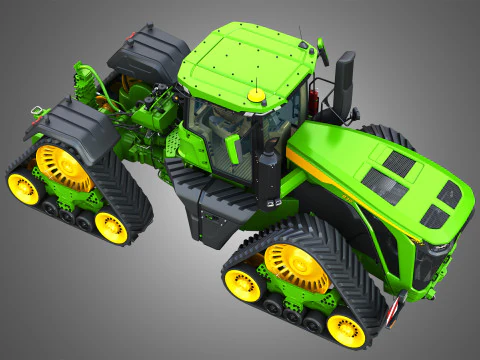 9RX 830 Articulated Tractor 3D Model