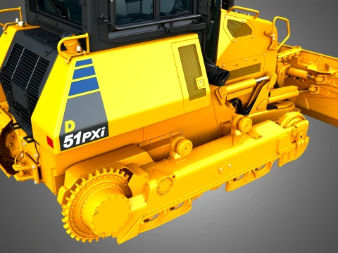 D51 PXi-24 Crawler Dozer 3D Model