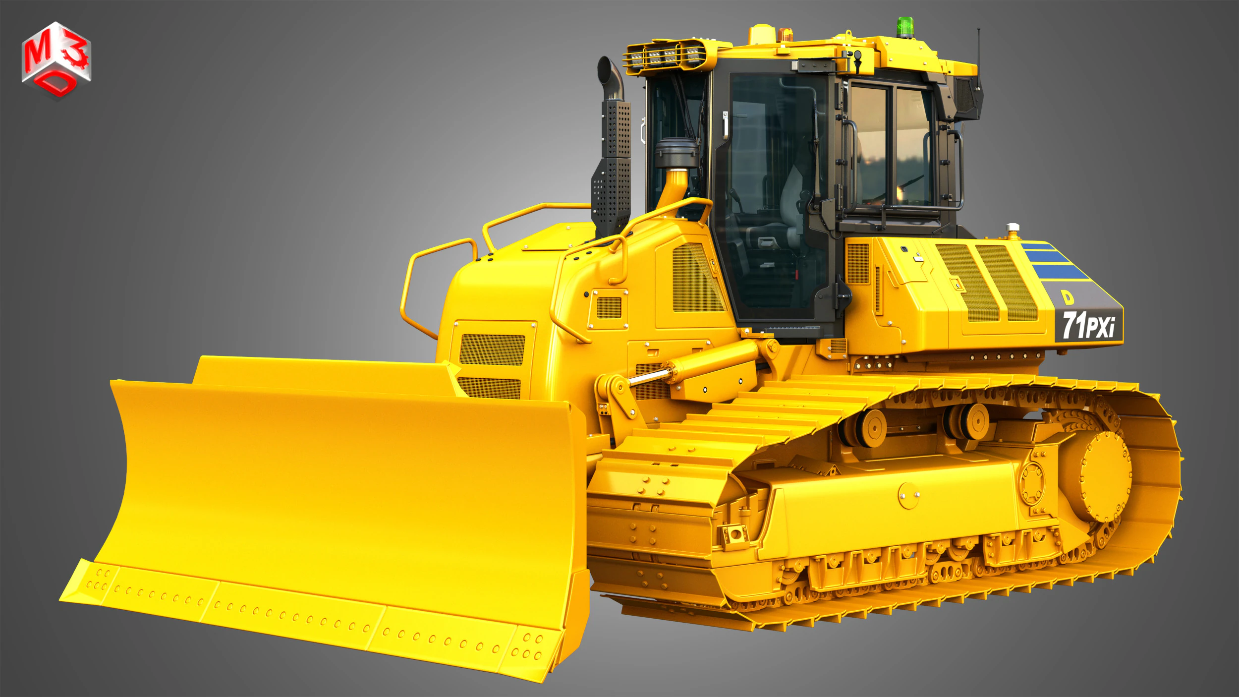 D71 PXi-24 Dozer 3D Model .c4d .max .obj .3ds .fbx .stl .blend 