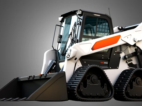S86 Skid Steer Loader with Quad Track - Bucket 3D Model