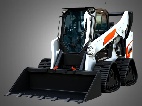 S86 Skid Steer Loader with Quad Track - Bucket 3D Model
