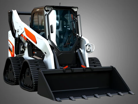 S86 Skid Steer Loader with Quad Track - Bucket 3D Model