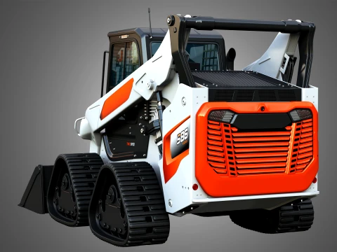 S86 Skid Steer Loader with Quad Track - Bucket 3D Model
