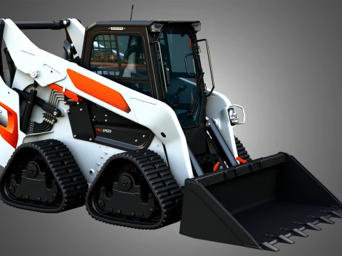 S86 Skid Steer Loader with Quad Track - Bucket 3D Model