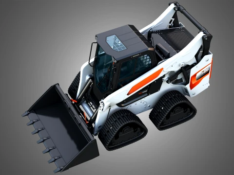 S86 Skid Steer Loader with Quad Track - Bucket 3D Model