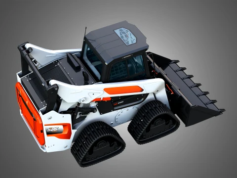 S86 Skid Steer Loader with Quad Track - Bucket 3D Model