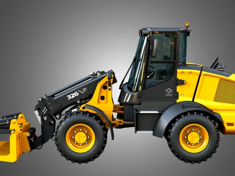 326 P-Tier Compact Wheel Loader - Grapple 3D Model
