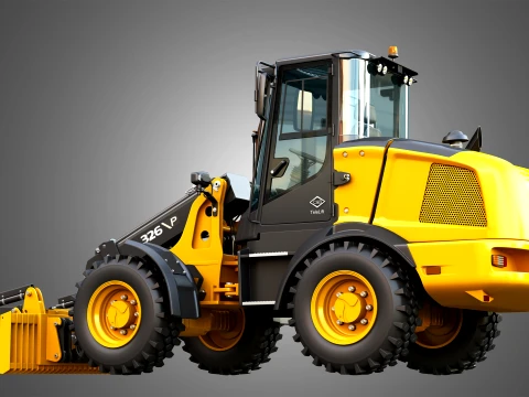 326 P-Tier Compact Wheel Loader - Grapple 3D Model