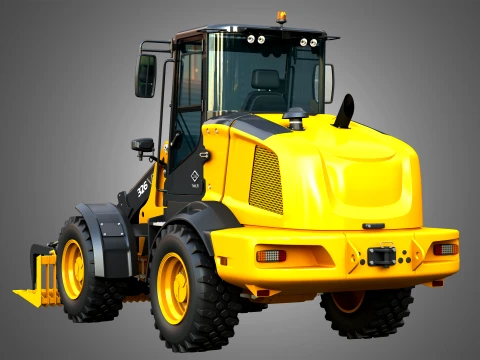 326 P-Tier Compact Wheel Loader - Grapple 3D Model