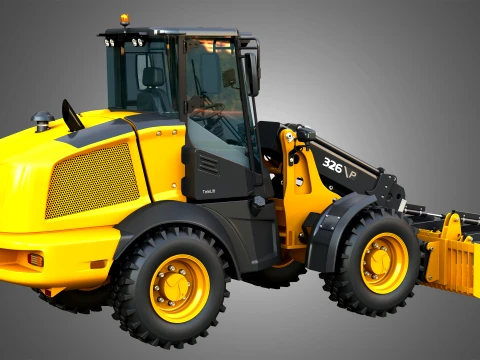 326 P-Tier Compact Wheel Loader - Grapple 3D Model