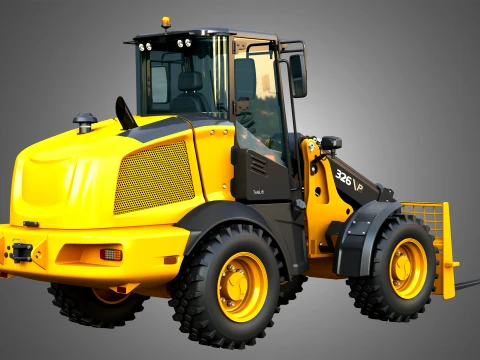 326 P-Tier Compact Wheel Loader - Pallet Fork 3D Model