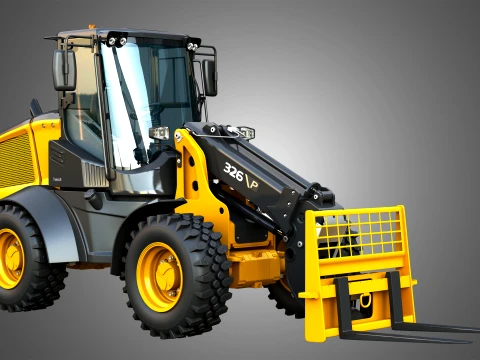 326 P-Tier Compact Wheel Loader - Pallet Fork 3D Model