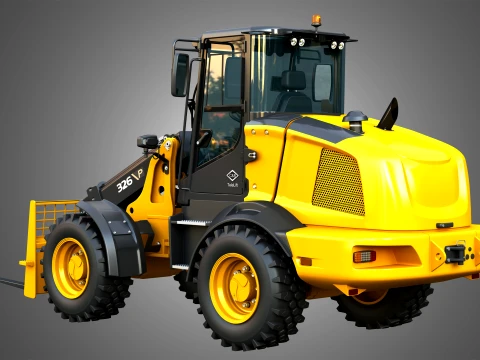 326 P-Tier Compact Wheel Loader - Pallet Fork 3D Model