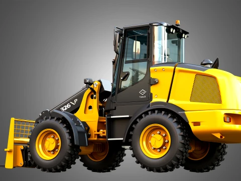 326 P-Tier Compact Wheel Loader - Pallet Fork 3D Model