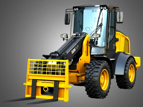 326 P-Tier Compact Wheel Loader - Pallet Fork 3D Model