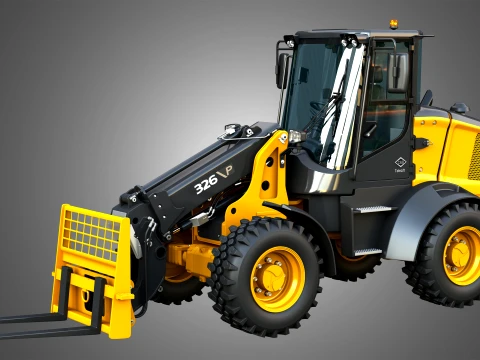 326 P-Tier Compact Wheel Loader - Pallet Fork 3D Model
